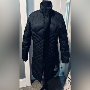 Women's Eddie Bauer Long Down Full-Zip Parka Puffer Jacket Black PetiteXL